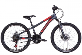 Велосипед ST 24 Discovery RIDER AM DD рама-11,5 темно-серебристый с красным (м) 0180/OPS-DIS-24-310